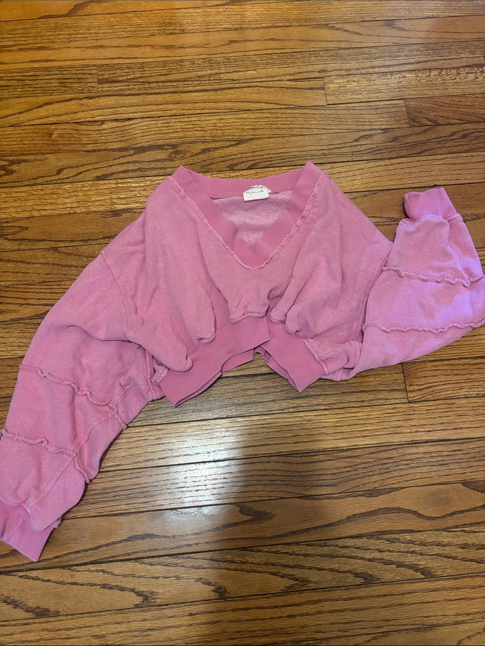 Pink Cropped Sweatshirt Urban Outfitters